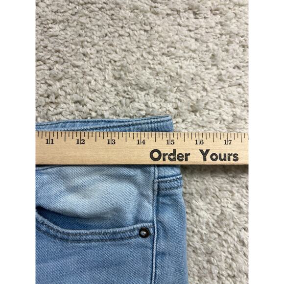 Vigoss Flare Jeans Womens 28 Light Blue Faded Denim Mid Rise - Picture 9 of 12